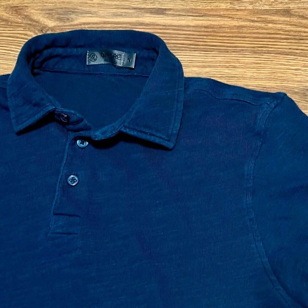 G/Fore Polo Shirt Men M Blue Performance Stretch Short Sleeve Golf Casual Great